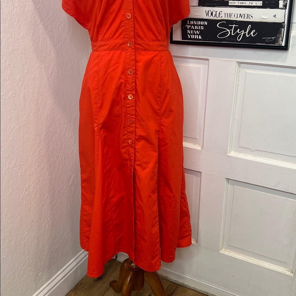 Equipment Doriane Shirtdress in Orange Size S - Picture 6 of 9